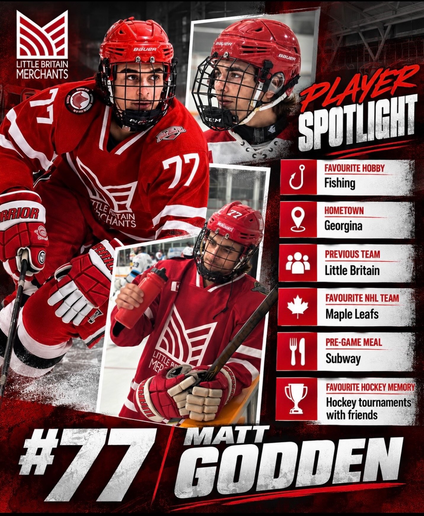 🚨PLAYER SPOTLIGHT🚨
This week’s player spotlight is one of our assistant captains Matt Godden, get to know your Little Britain Merchants!

📸 @through.m.i.lens